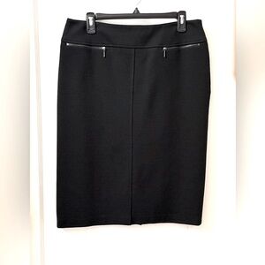 PLANET FULLY LINED BLACK SKIRT 2 ZIPPERED POCKETS OFF WAIST